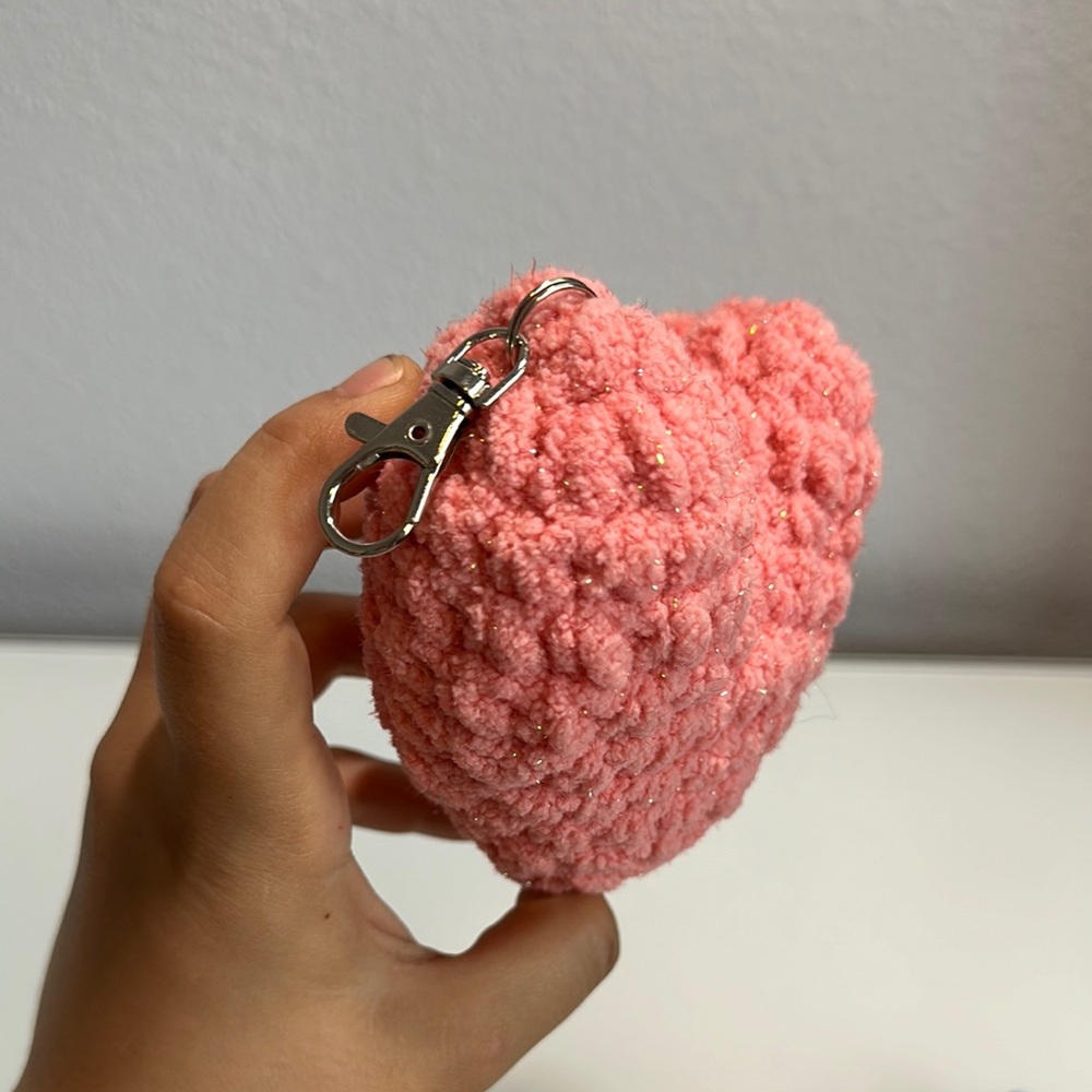 Pink Heart Keychain - Picture 3 of 3